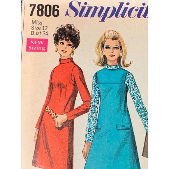 Simplicity Misses Dress Sewing Pattern sz 12 7806 - Picture 2 of 3